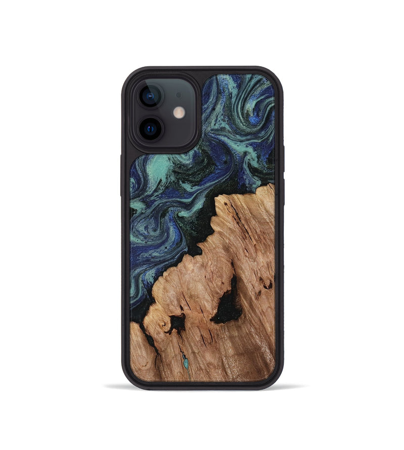 iPhone 12 mini Wood Phone Case - Hadley (Blue, 818548)