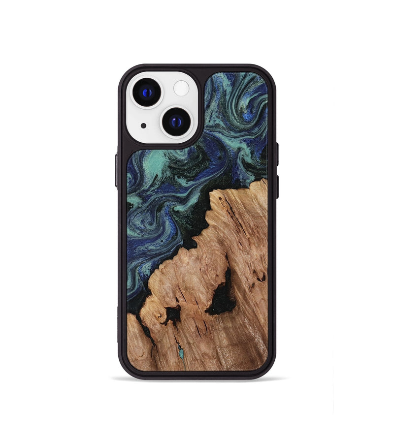 iPhone 13 mini Wood Phone Case - Hadley (Blue, 818548)