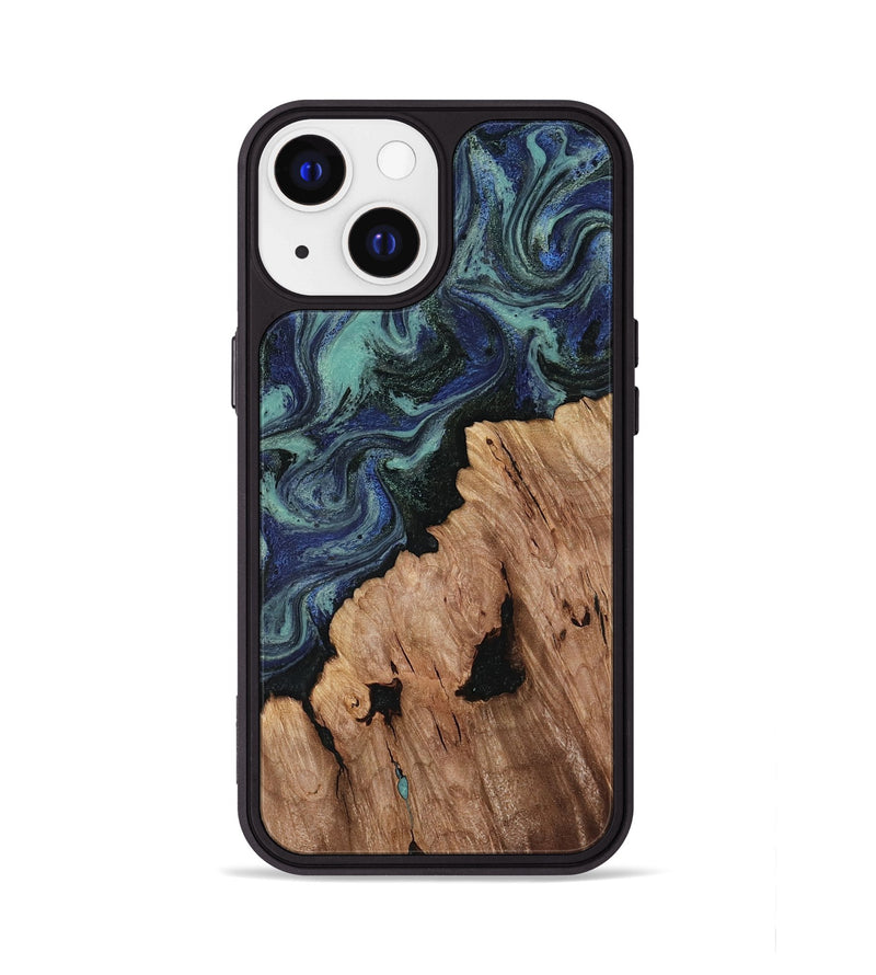 iPhone 13 Wood Phone Case - Hadley (Blue, 818548)