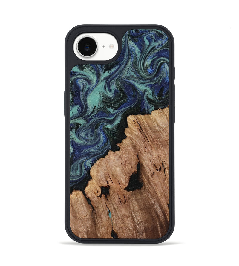 iPhone 16e Wood Phone Case - Hadley (Blue, 818548)