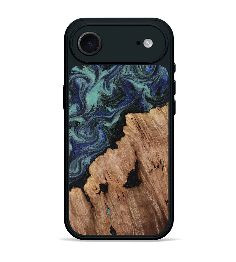 iPhone 17 Air Wood Phone Case - Hadley (Blue, 818548)