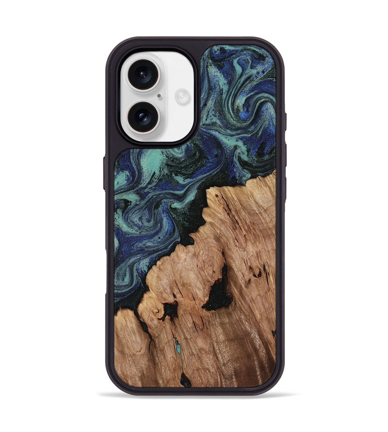 iPhone 17 Wood Phone Case - Hadley (Blue, 818548)