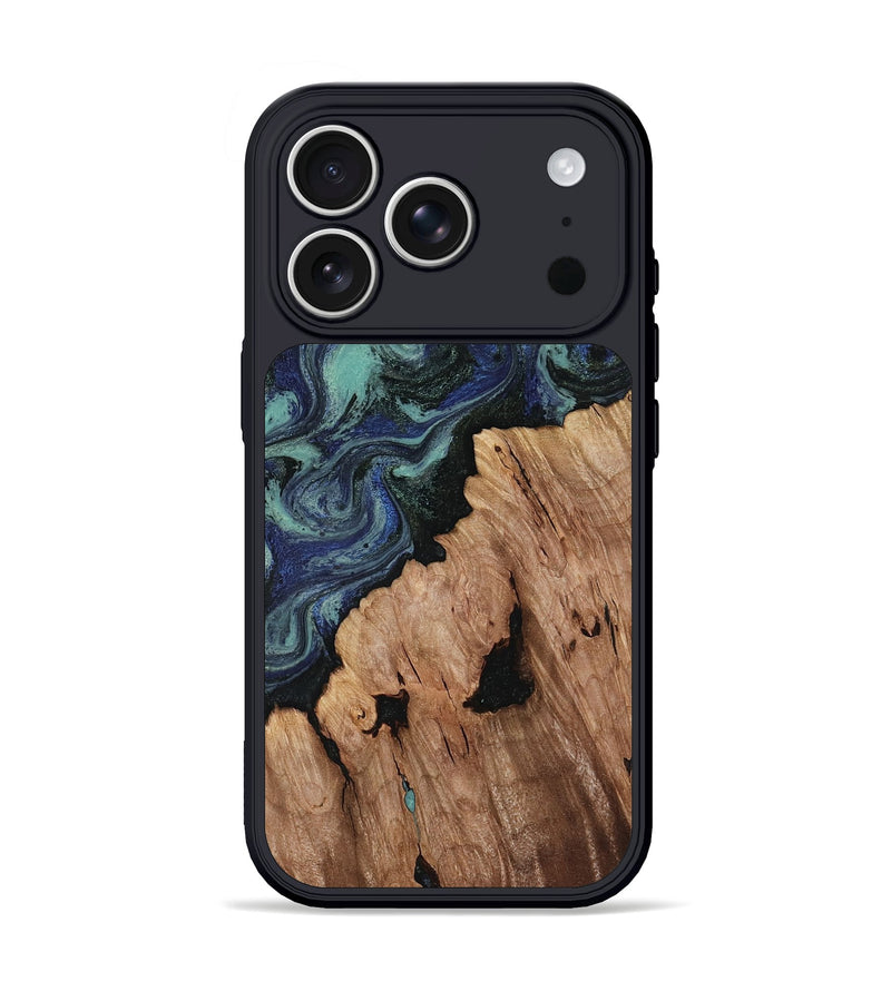 iPhone 17 Pro Wood Phone Case - Hadley (Blue, 818548)