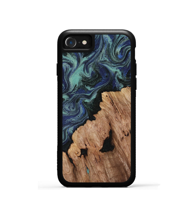iPhone SE Wood Phone Case - Hadley (Blue, 818548)