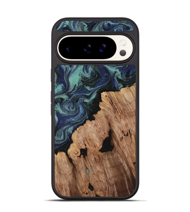 Pixel 9 Pro Wood Phone Case - Hadley (Blue, 818548)