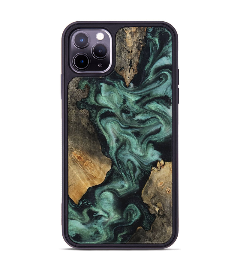 iPhone 11 Pro Max Wood Phone Case - Hailey (Green, 818549)