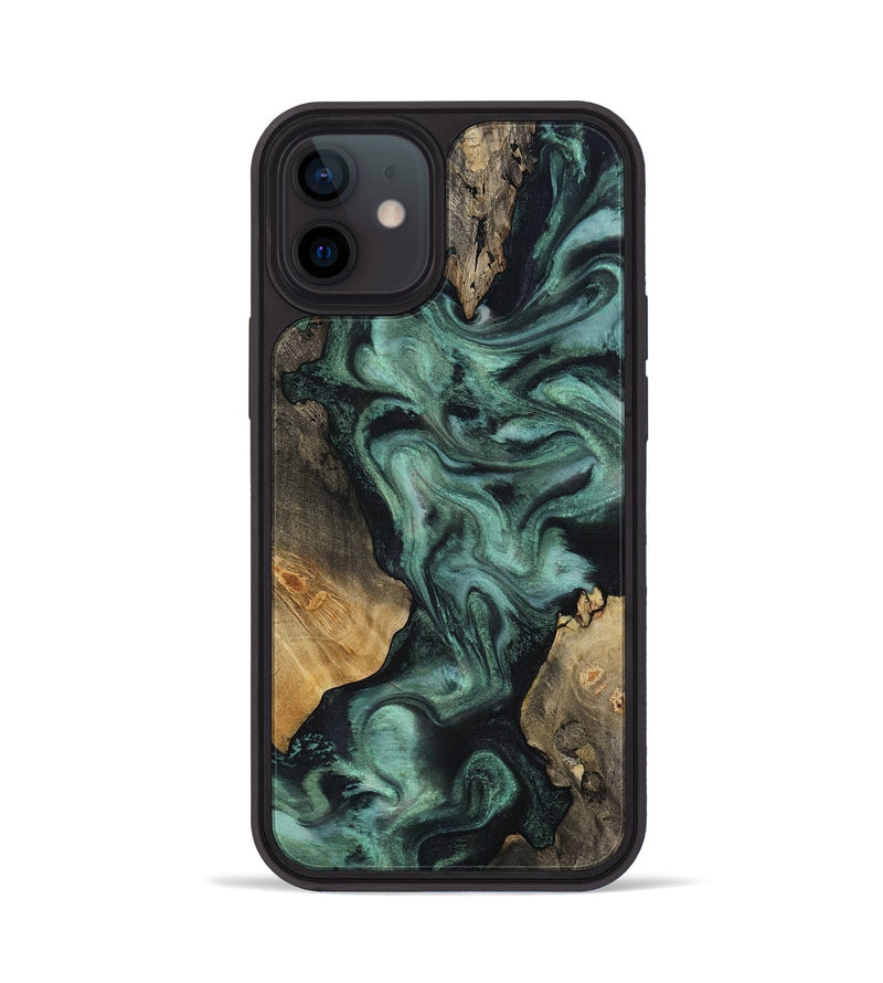 iPhone 12 Wood Phone Case - Hailey (Green, 818549)