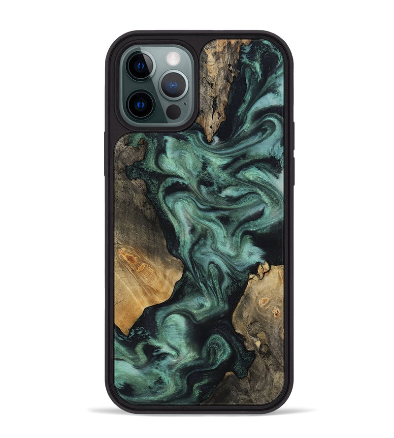 iPhone 12 Pro Max Wood Phone Case - Hailey (Green, 818549)