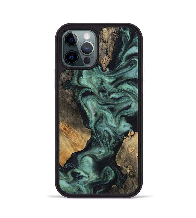iPhone 12 Pro Wood Phone Case - Hailey (Green, 818549)