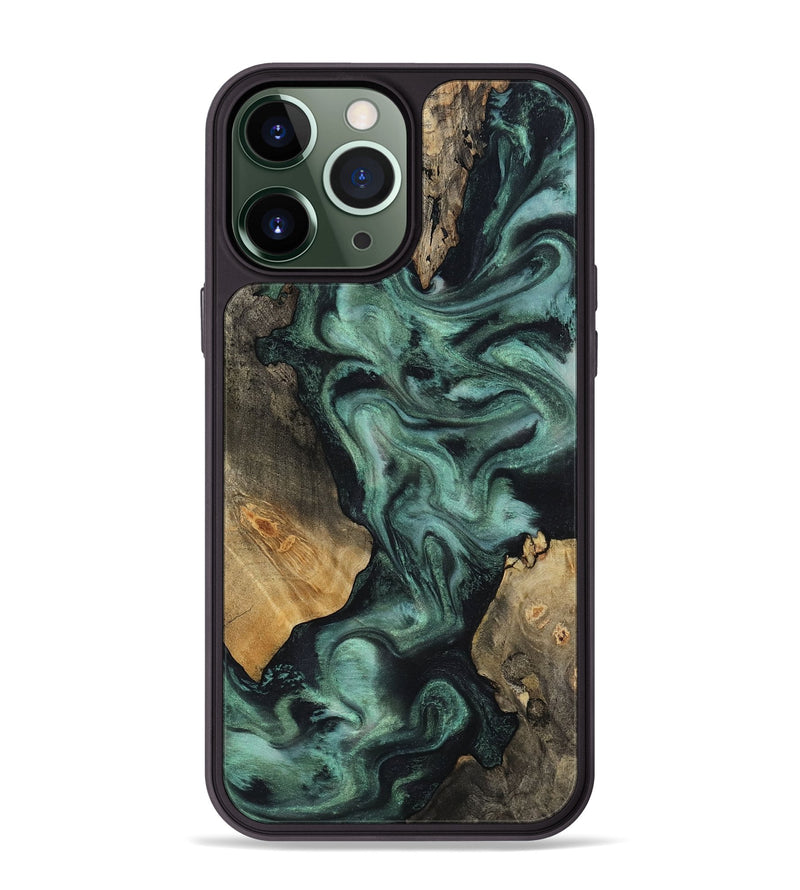 iPhone 13 Pro Max Wood Phone Case - Hailey (Green, 818549)