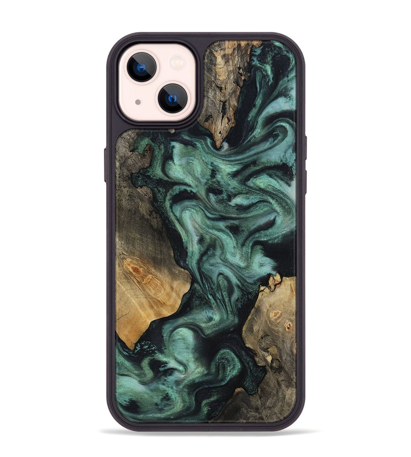 iPhone 14 Plus Wood Phone Case - Hailey (Green, 818549)