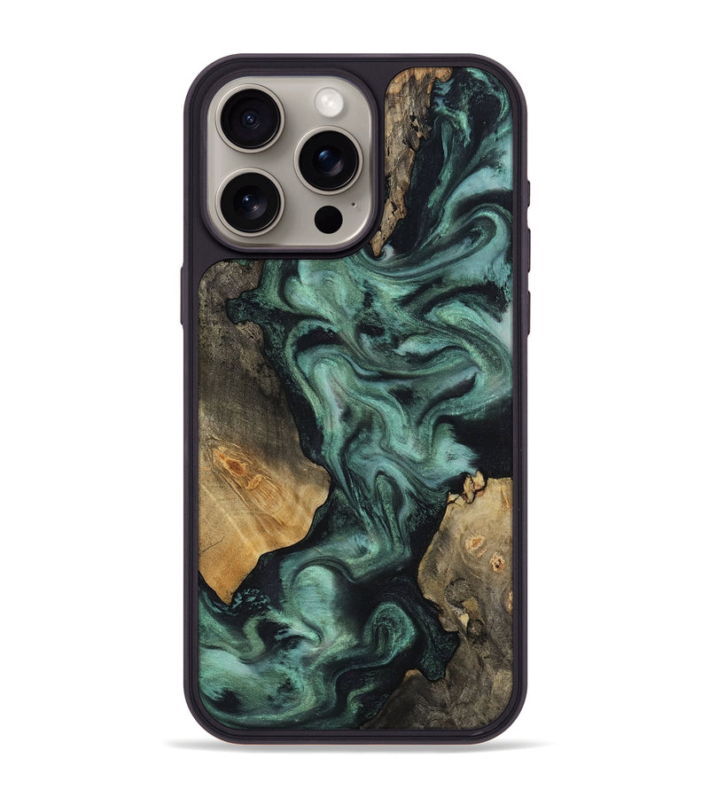 iPhone 15 Pro Max Wood Phone Case - Hailey (Green, 818549)