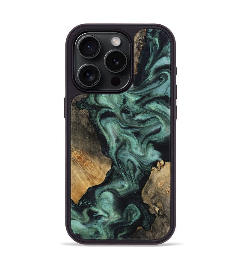 iPhone 15 Pro Wood Phone Case - Hailey (Green, 818549)