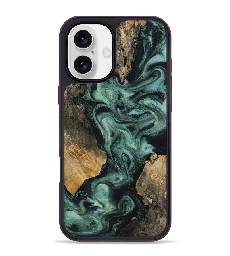 iPhone 16 Plus Wood Phone Case - Hailey (Green, 818549)