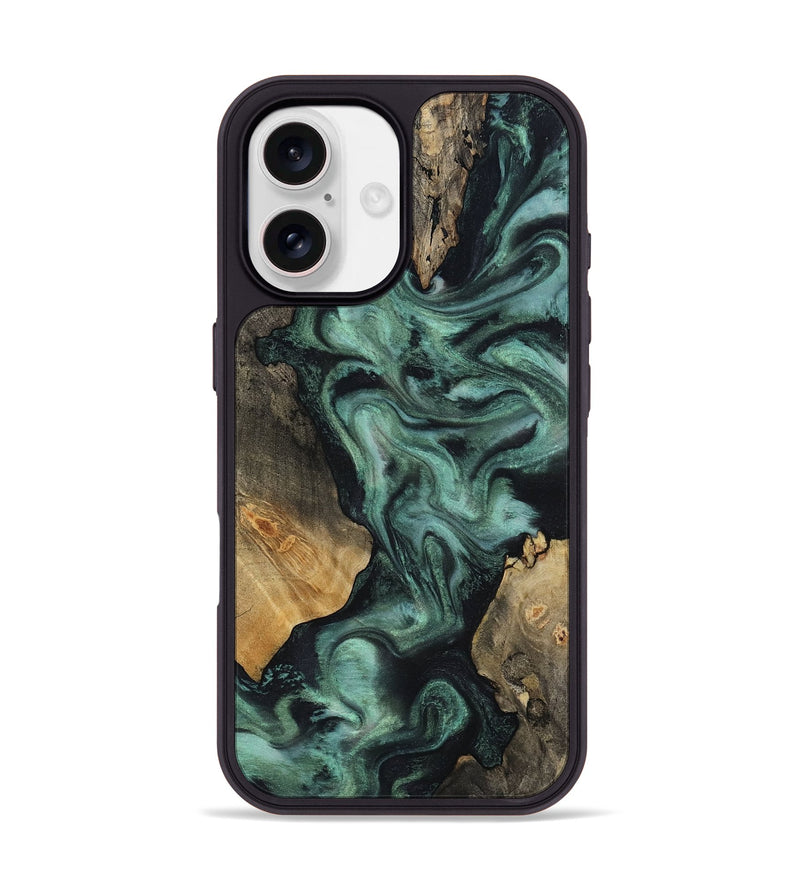 iPhone 17 Wood Phone Case - Hailey (Green, 818549)