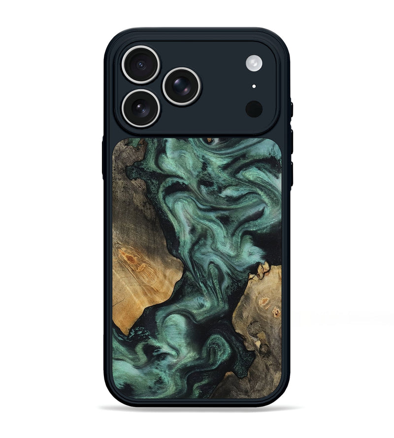 iPhone 17 Pro Max Wood Phone Case - Hailey (Green, 818549)