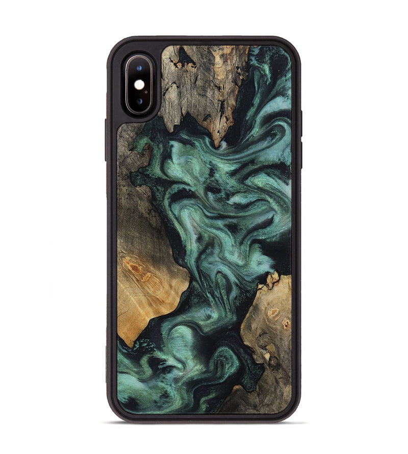 iPhone Xs Max Wood Phone Case - Hailey (Green, 818549)