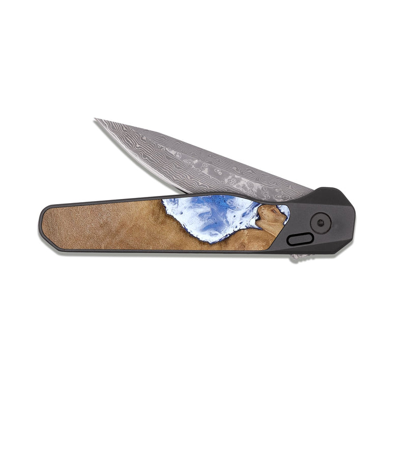 EDC Dark Damascus Wood Pocket Knife - Chace (Coastal, 818556)