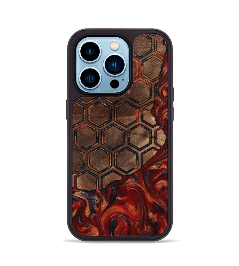 iPhone 14 Pro Wood Phone Case - Edwin (Pattern, 818561)