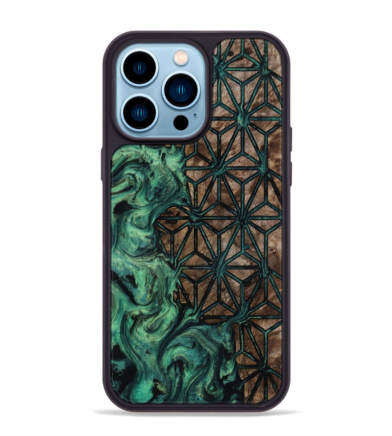 iPhone 14 Pro Max Wood Phone Case - Zaire (Pattern, 818563)