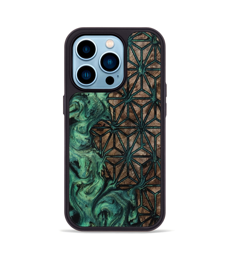 iPhone 14 Pro Wood Phone Case - Zaire (Pattern, 818563)
