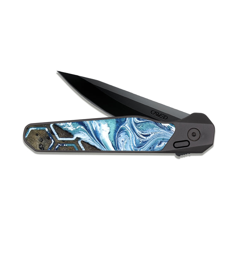 EDC Dark Slate Wood Pocket Knife - Pink (Pattern, 818569)