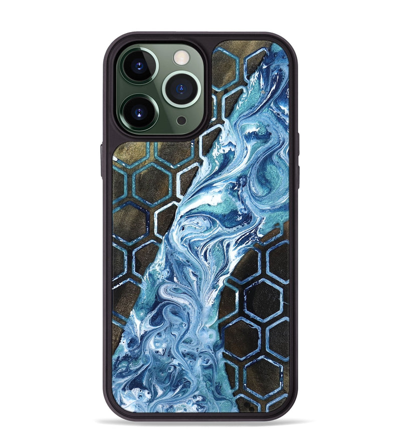 iPhone 13 Pro Max Wood Phone Case - Pink (Pattern, 818569)