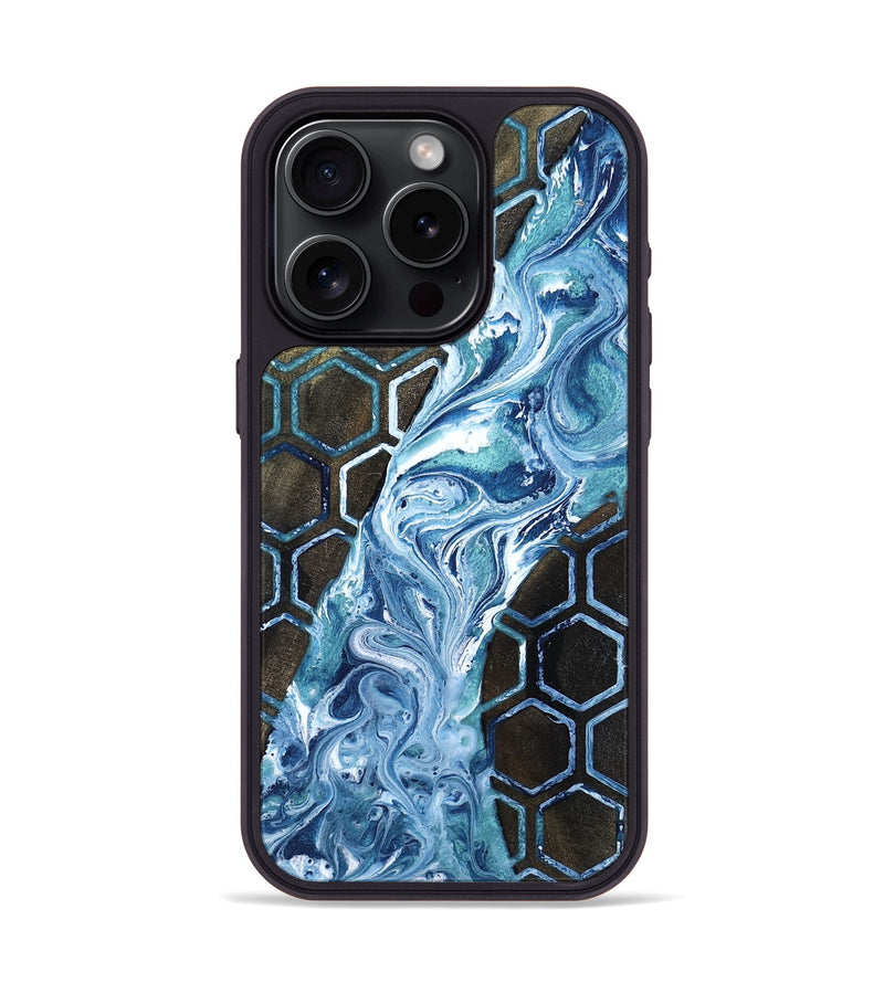 iPhone 15 Pro Wood Phone Case - Pink (Pattern, 818569)