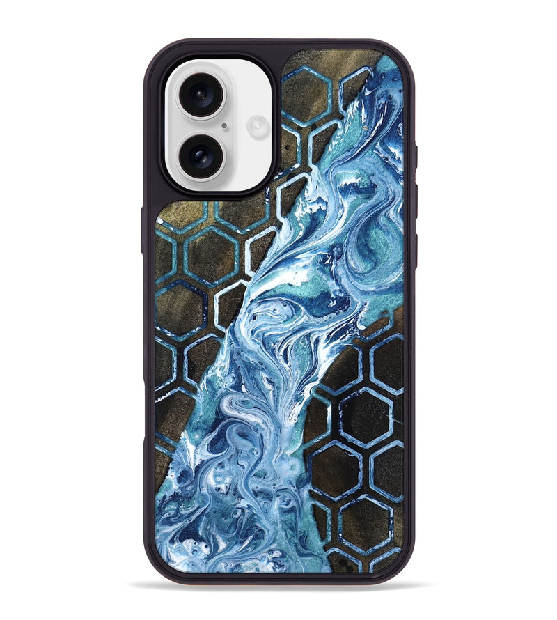 iPhone 16 Plus Wood Phone Case - Pink (Pattern, 818569)