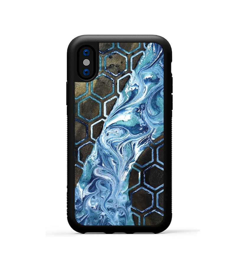 iPhone Xs Wood Phone Case - Pink (Pattern, 818569)