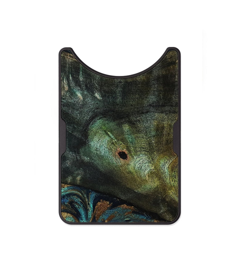 Alloy Wood Wallet - Odessa (Teal & Gold, 818594)