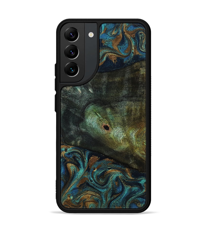 Galaxy S22 Plus Wood Phone Case - Odessa (Teal & Gold, 818594)