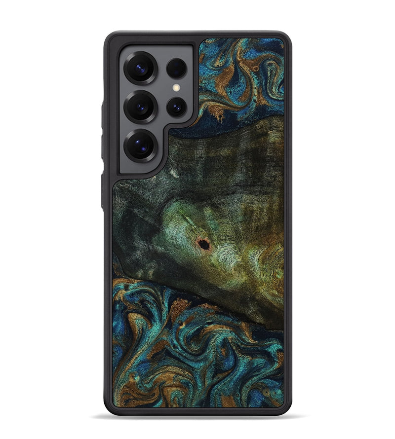 Galaxy S25 Ultra Wood Phone Case - Odessa (Teal & Gold, 818594)