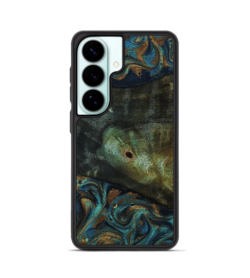 Galaxy S26 Wood Phone Case - Odessa (Teal & Gold, 818594)