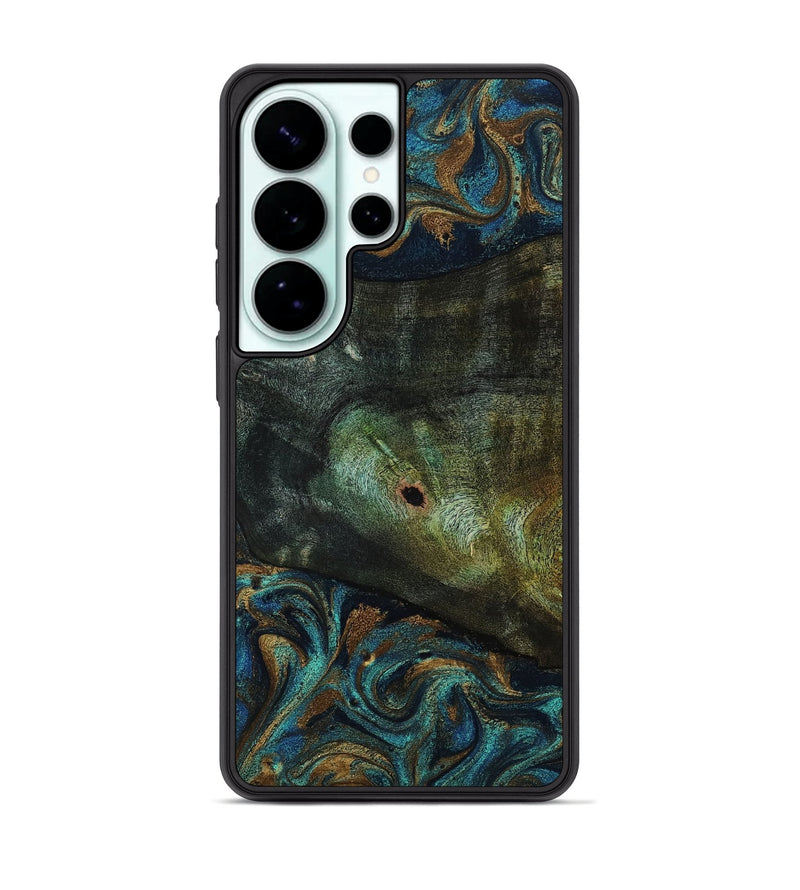 Galaxy S26 Ultra Wood Phone Case - Odessa (Teal & Gold, 818594)