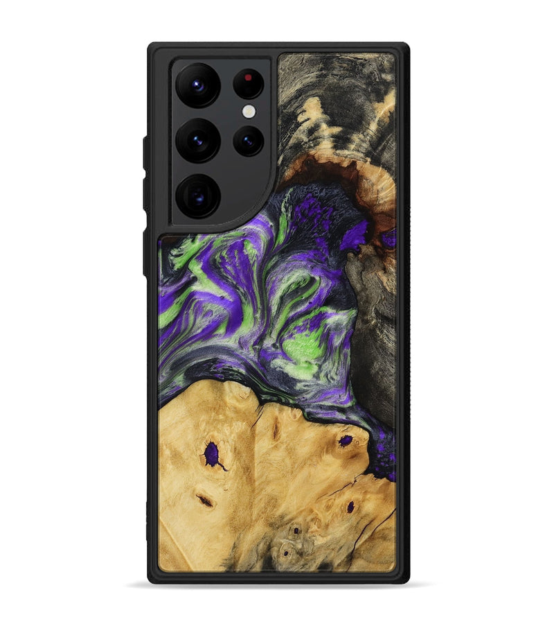 Galaxy S22 Ultra Wood Phone Case - Reba (Purple, 818595)