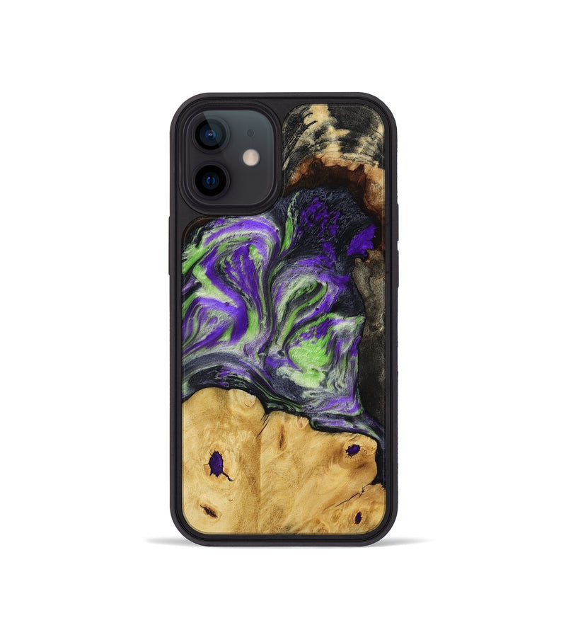 iPhone 12 mini Wood Phone Case - Reba (Purple, 818595)
