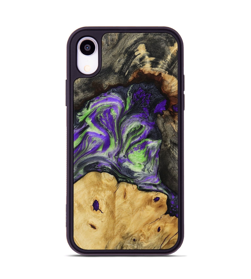 iPhone Xr Wood Phone Case - Reba (Purple, 818595)