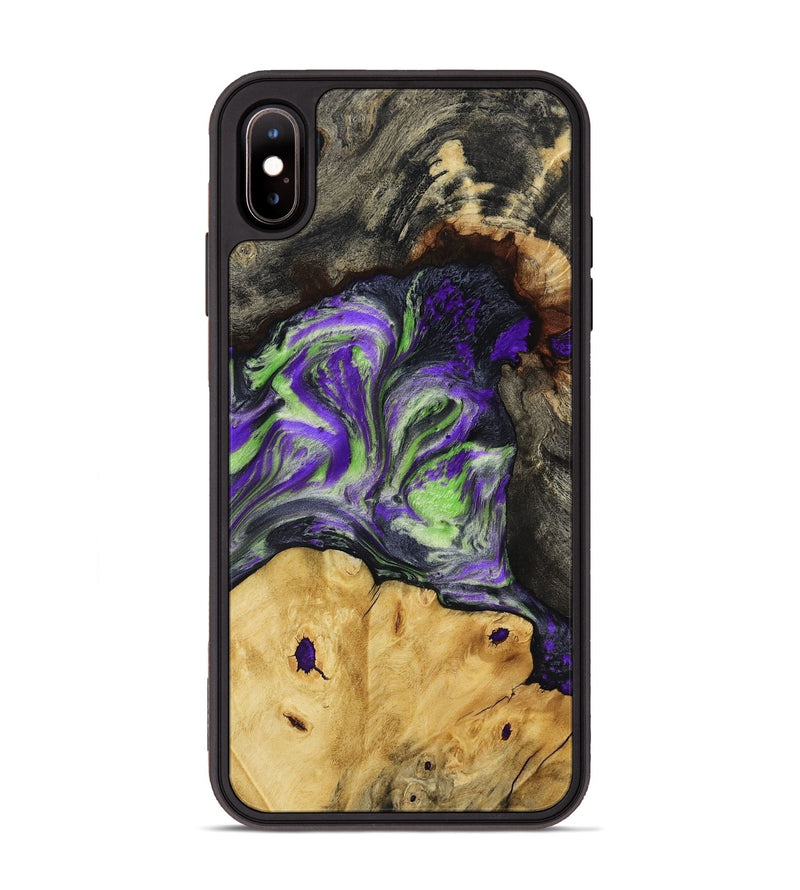 iPhone Xs Max Wood Phone Case - Reba (Purple, 818595)