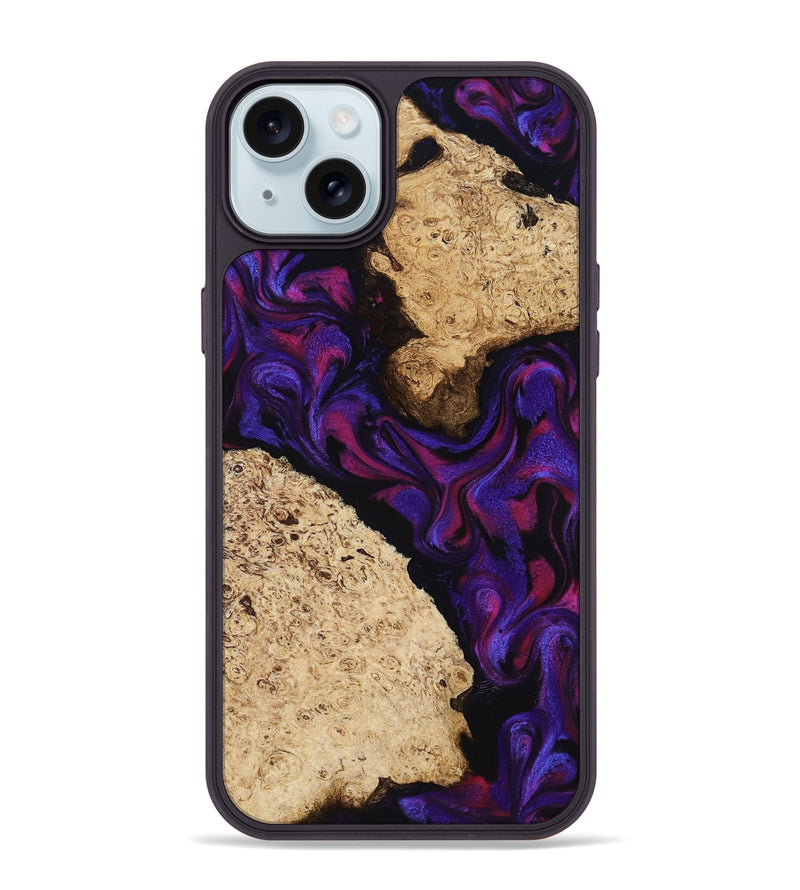 iPhone 15 Plus Wood Phone Case - Gia (Purple, 818598)