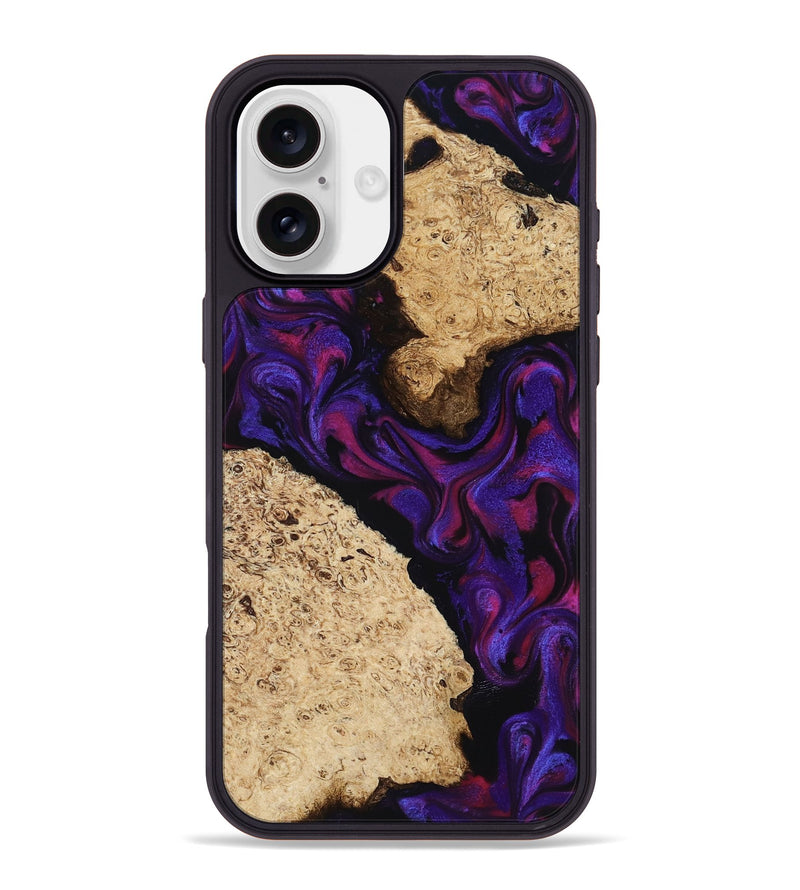 iPhone 16 Plus Wood Phone Case - Gia (Purple, 818598)
