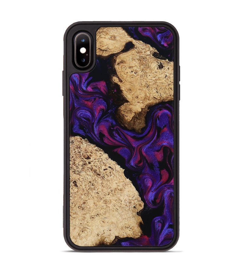iPhone Xs Max Wood Phone Case - Gia (Purple, 818598)