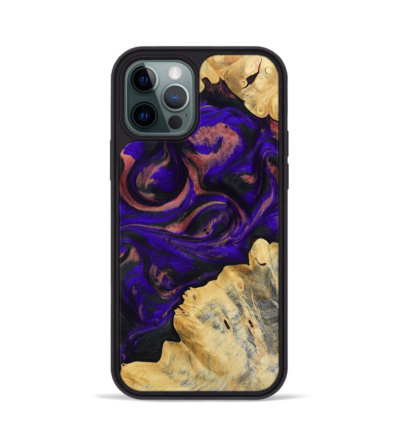 iPhone 12 Pro Wood Phone Case - Nat (Purple, 818600)