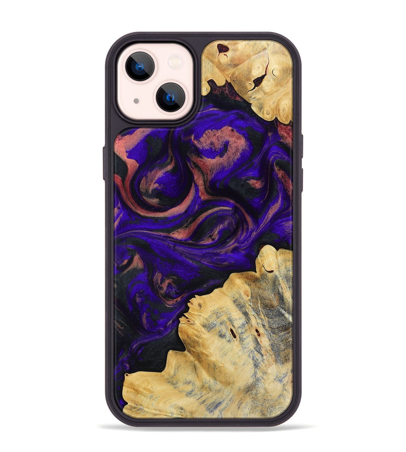 iPhone 14 Plus Wood Phone Case - Nat (Purple, 818600)