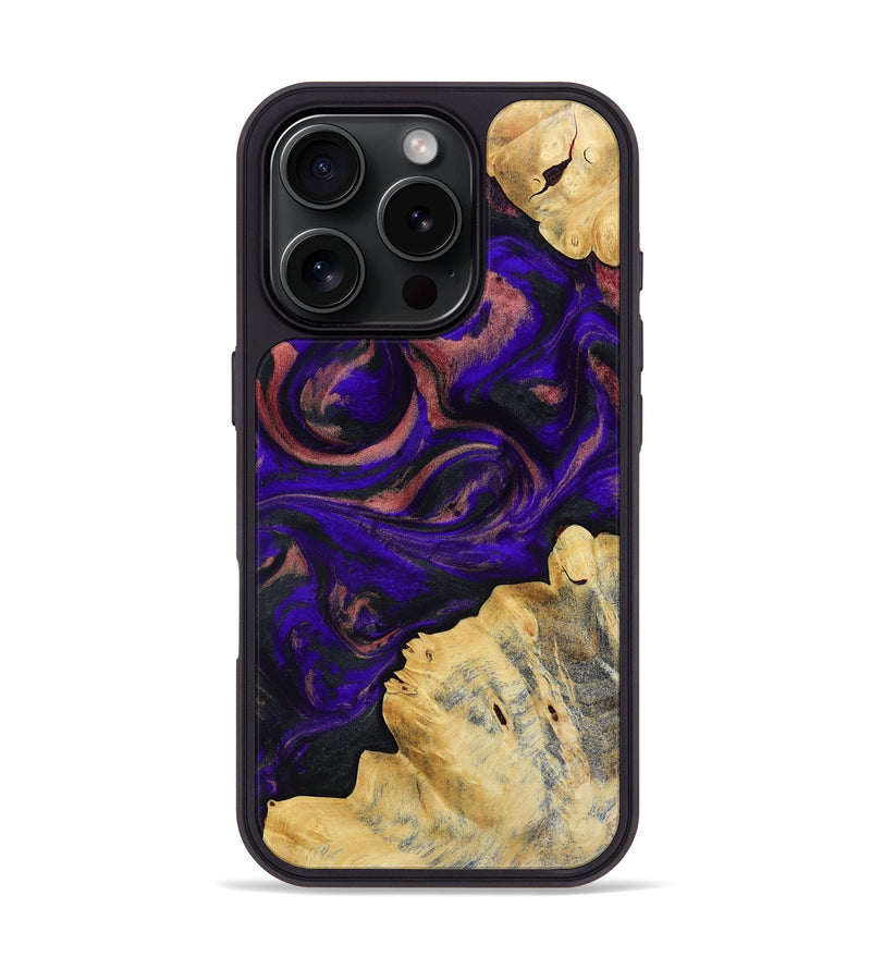 iPhone 16 Pro Wood Phone Case - Nat (Purple, 818600)
