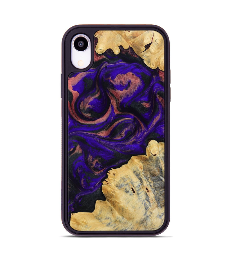 iPhone Xr Wood Phone Case - Nat (Purple, 818600)