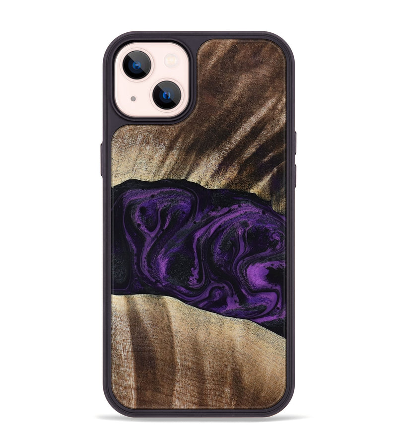 iPhone 14 Plus Wood Phone Case - Brook (Purple, 818601)