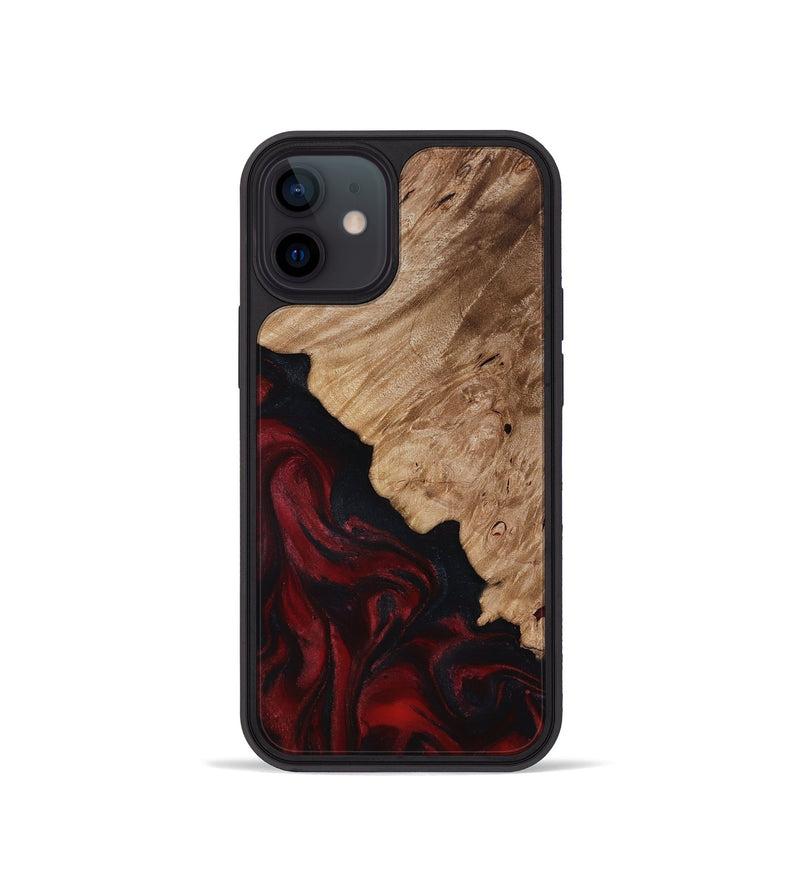 iPhone 12 mini Wood Phone Case - Elton (Red, 818603)