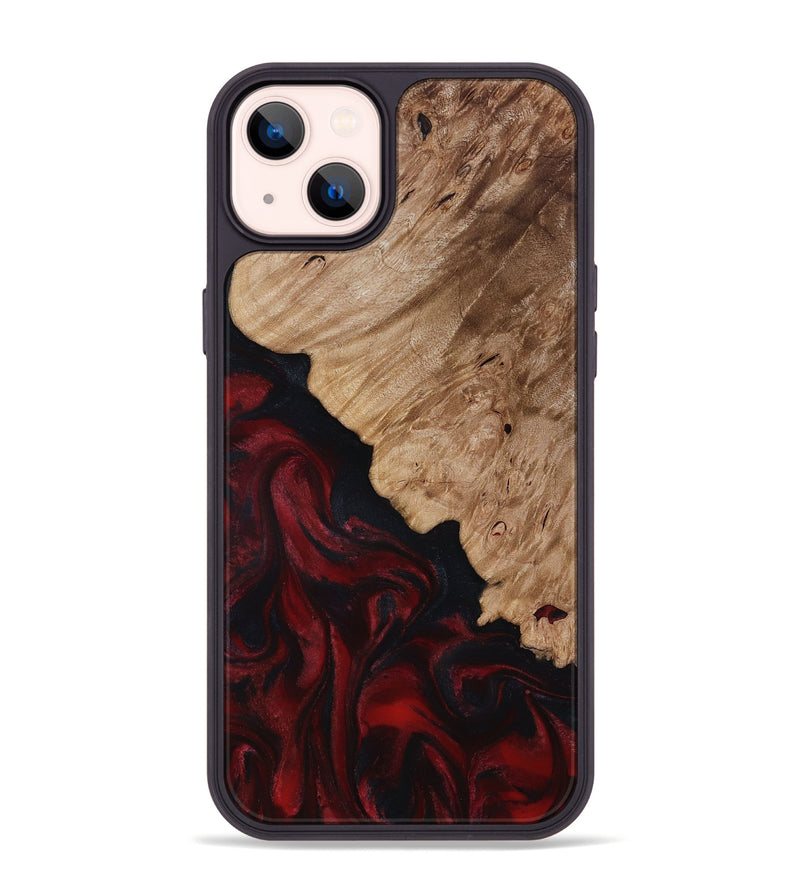 iPhone 14 Plus Wood Phone Case - Elton (Red, 818603)