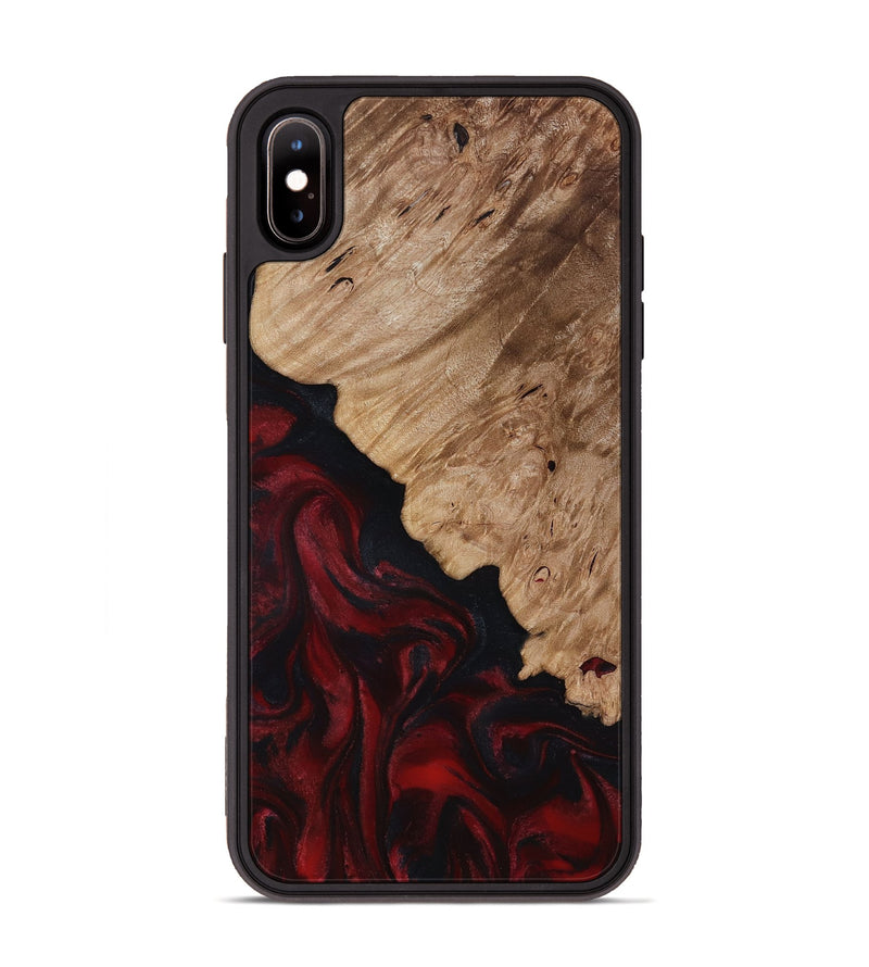 iPhone Xs Max Wood Phone Case - Elton (Red, 818603)